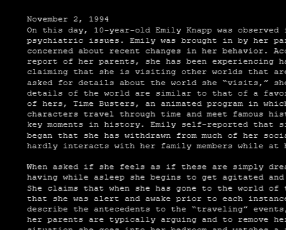 1994 Psychiatric Case Notes